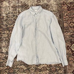 ASKET The Linen Shirt in Light Blue